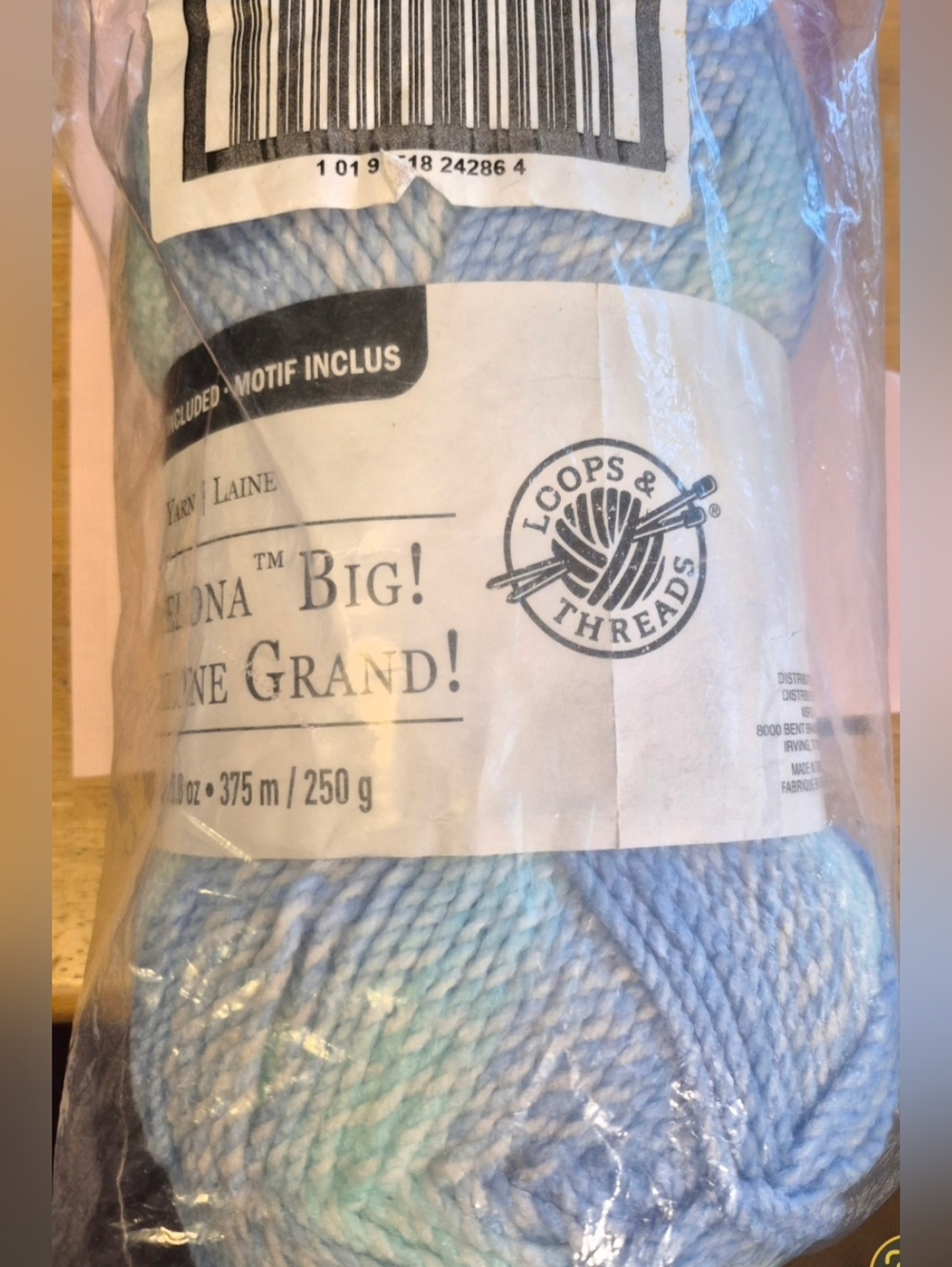 Barcelona Big Yarn By Loops And Threads In Dew, A Soft Pastel Blue Chunky Yarn